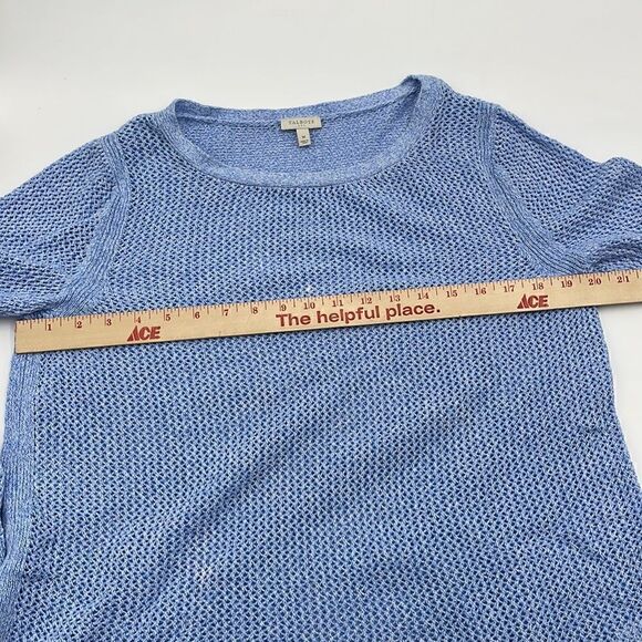 Blue 100% cotton Talbots sweater - Picture 7 of 9